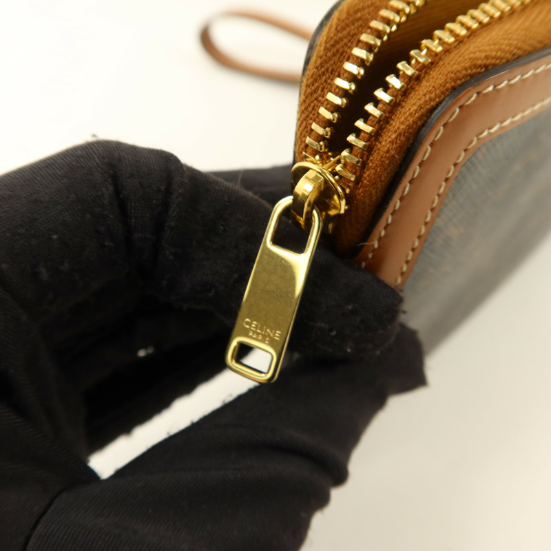 CELINE 塗層帆布Pouch金扣小袋-8