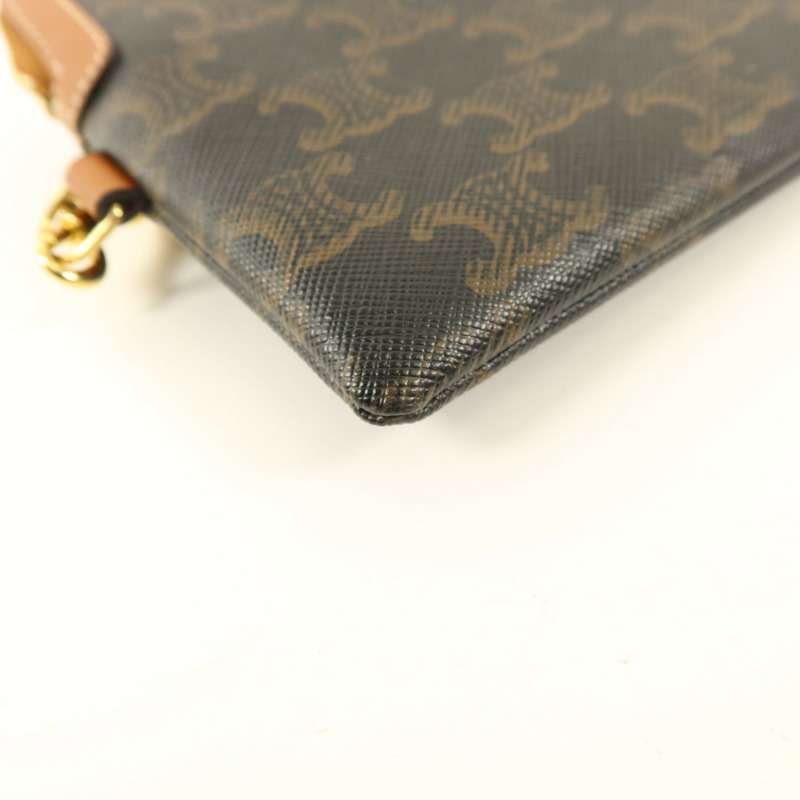 CELINE 塗層帆布Pouch金扣小袋-14