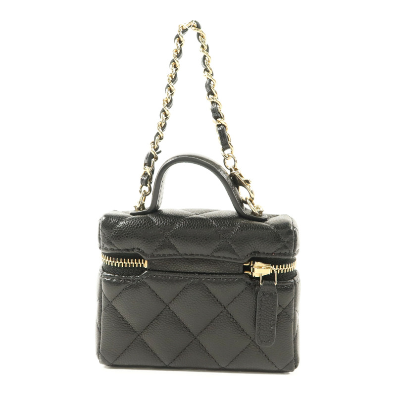 CHANEL 牛皮皮革Classic Mini Bag Charm金扣掛飾-1