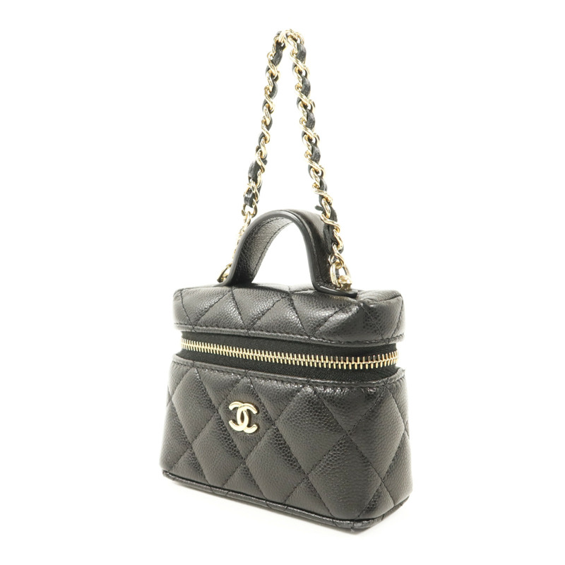 CHANEL 牛皮皮革Classic Mini Bag Charm金扣掛飾-2