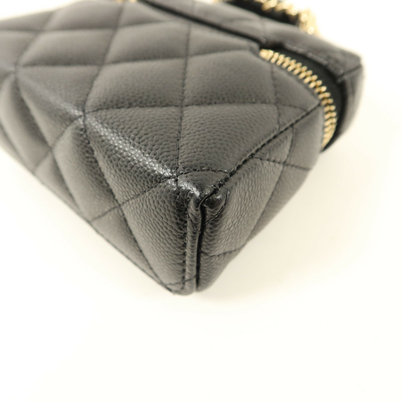 CHANEL 牛皮皮革Classic Mini Bag Charm金扣掛飾-13