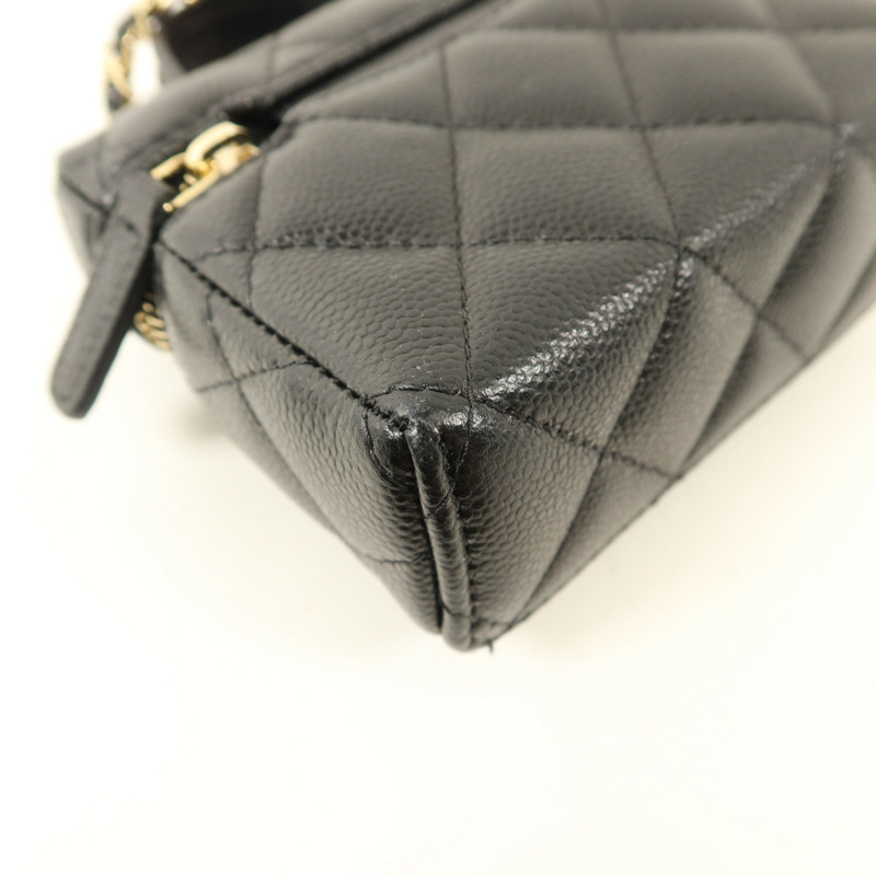CHANEL 牛皮皮革Classic Mini Bag Charm金扣掛飾-14