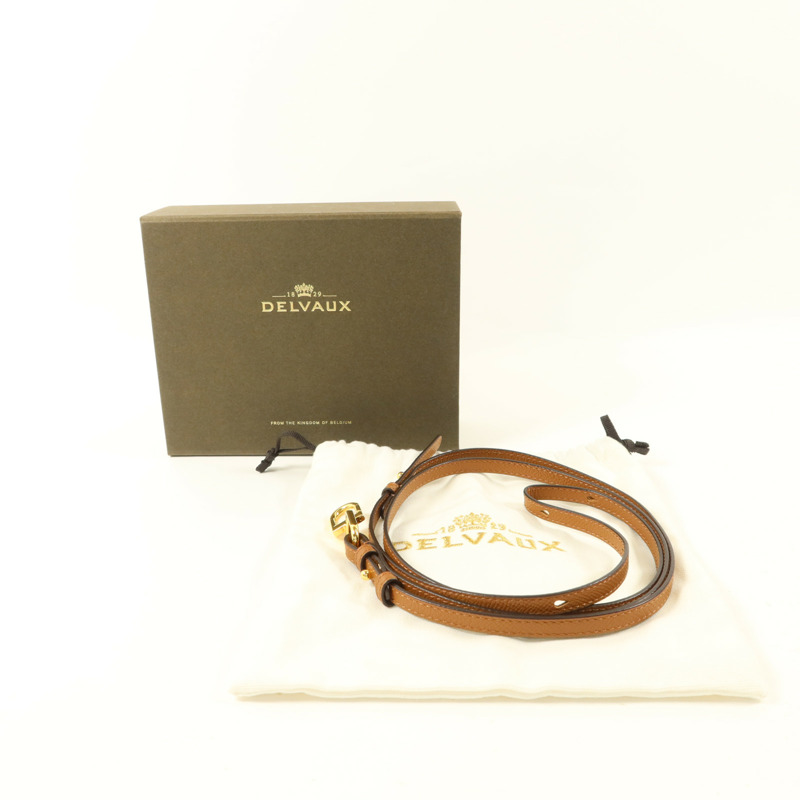 Delvaux 牛皮皮革Vagabond Adjustable Strap金扣肩帶-8