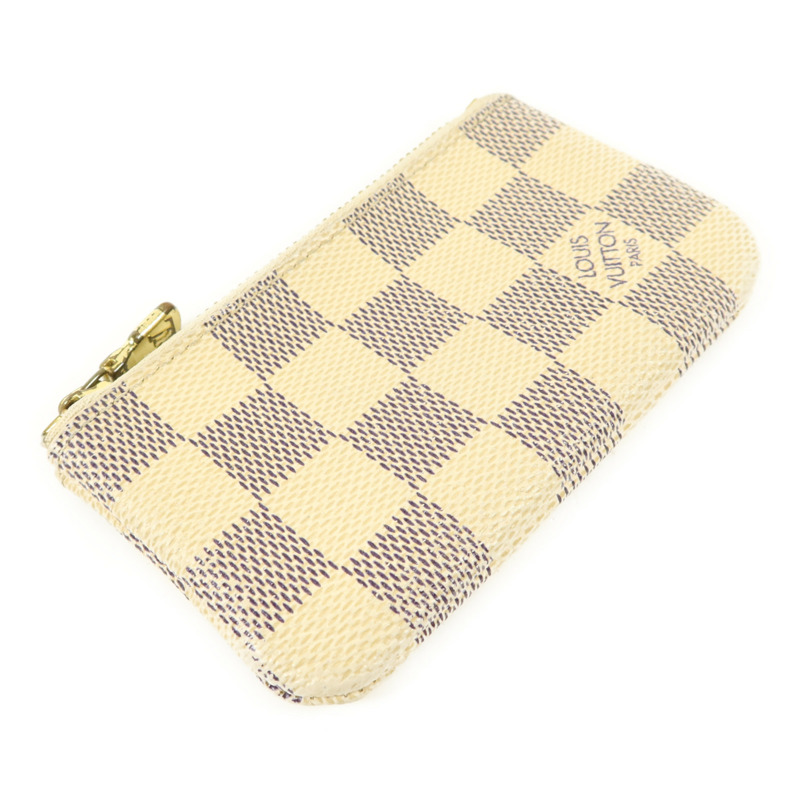 LOUIS VUITTON Damier Azur金扣零錢包-2