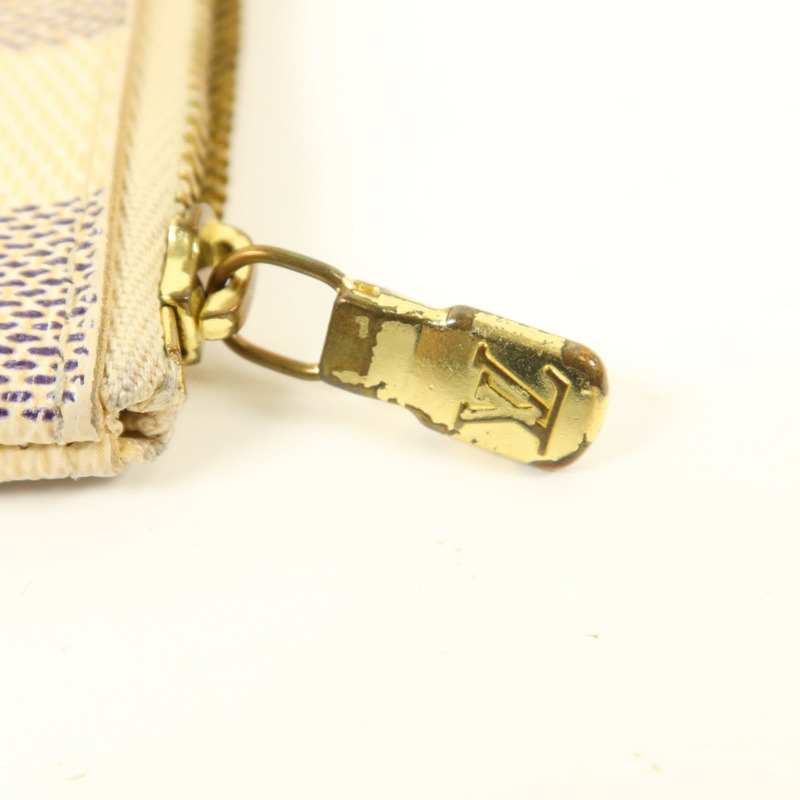 LOUIS VUITTON Damier Azur金扣零錢包-8