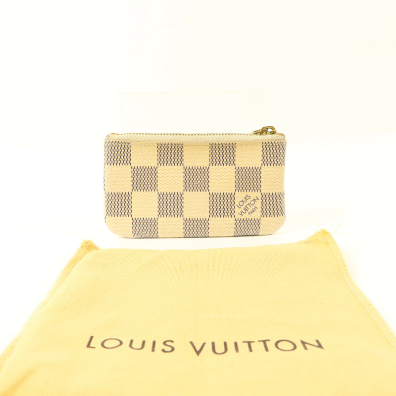 LOUIS VUITTON Damier Azur金扣零錢包-9