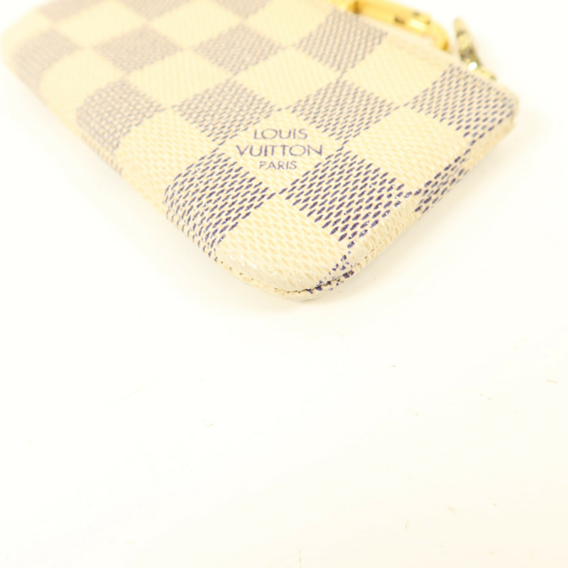 LOUIS VUITTON Damier Azur金扣零錢包-11
