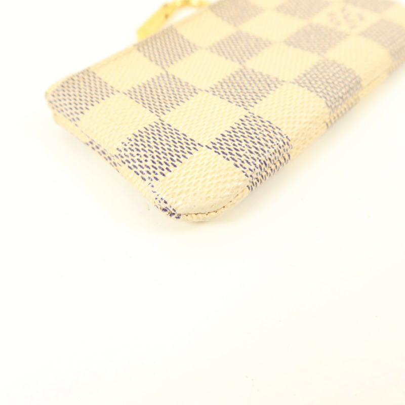 LOUIS VUITTON Damier Azur金扣零錢包-12