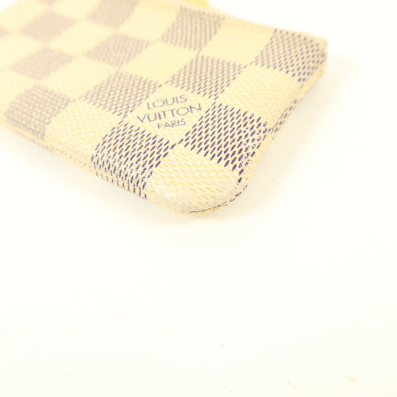 LOUIS VUITTON Damier Azur金扣零錢包-13