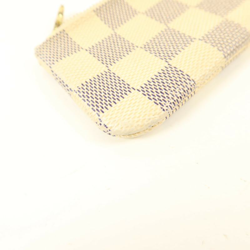 LOUIS VUITTON Damier Azur金扣零錢包-14