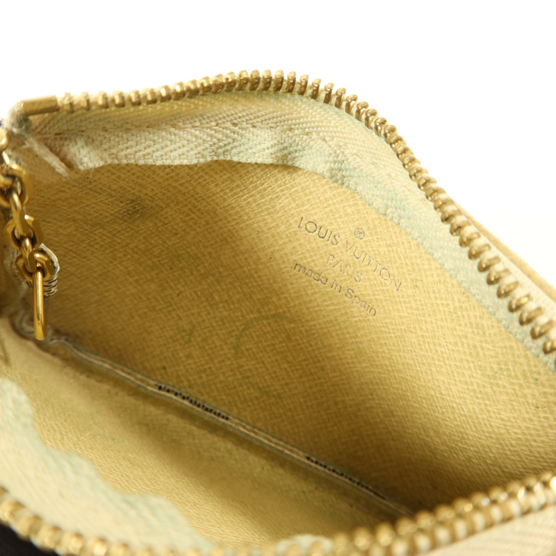 LOUIS VUITTON Damier Azur金扣零錢包-16