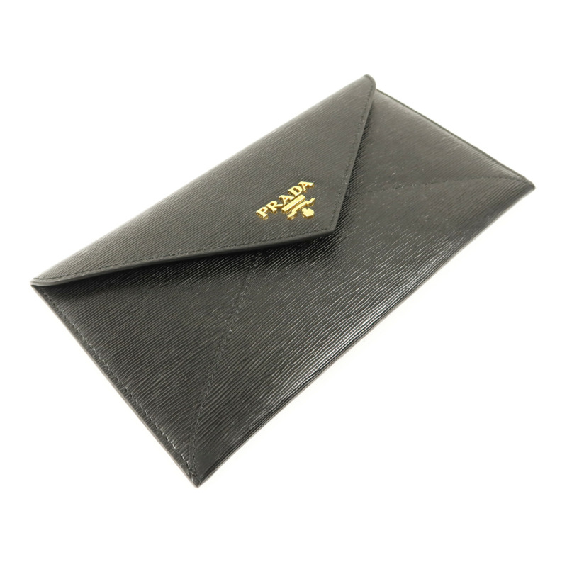 PRADA Saffiano皮革Long Wallet金扣長錢包-2