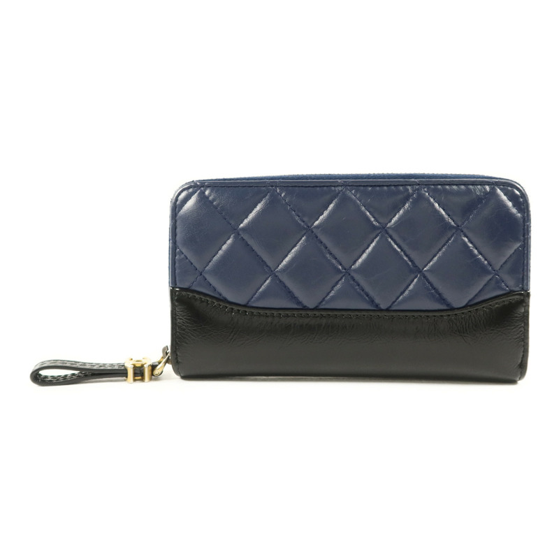 CHANEL 牛皮皮革Gabrielle Wallet金扣錢包-0