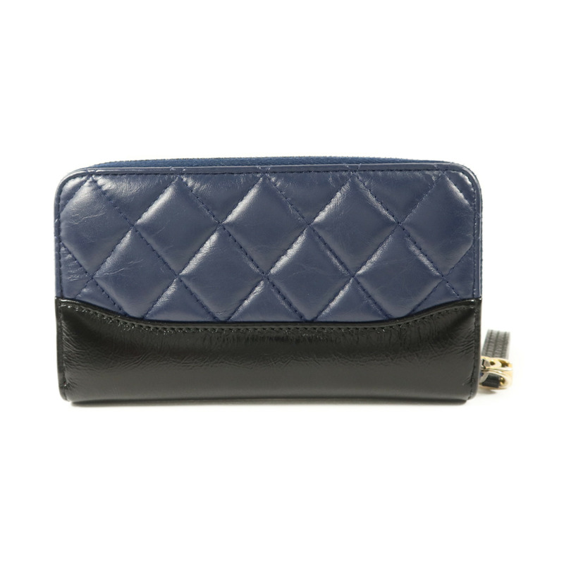 CHANEL 牛皮皮革Gabrielle Wallet金扣錢包-1