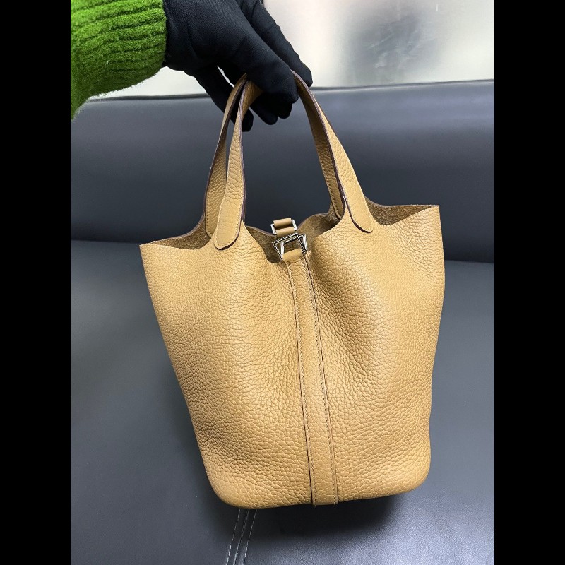 HERMES Picotin 18 菜籃子
餅乾色4B 銀扣-5