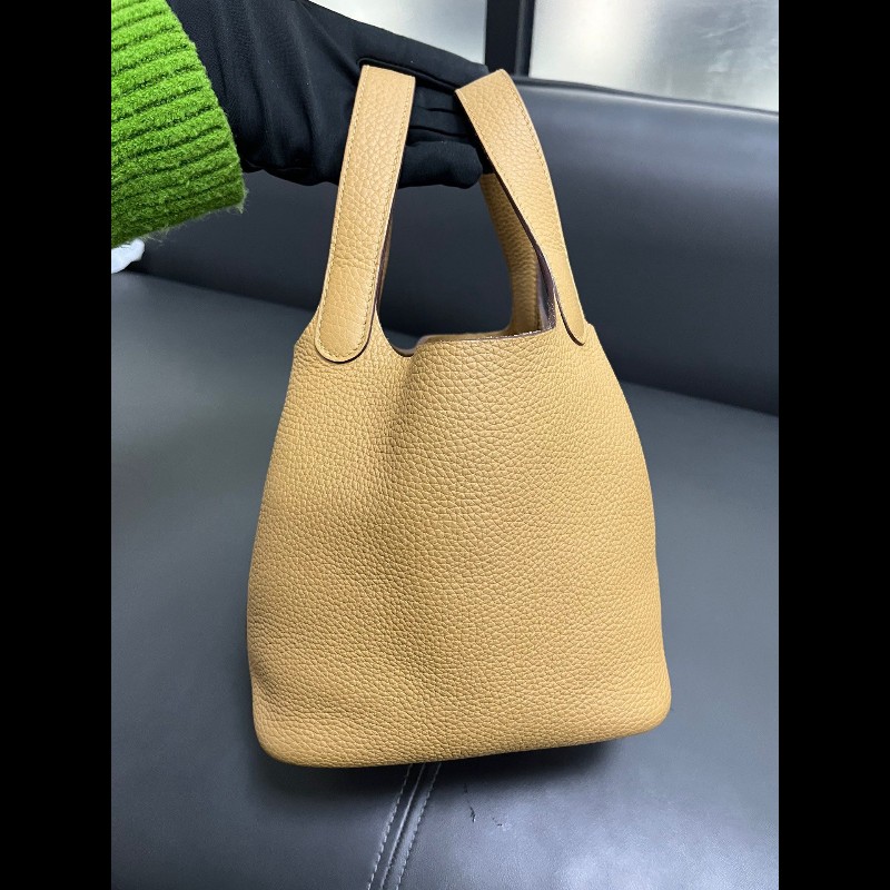 HERMES Picotin 18 菜籃子
餅乾色4B 銀扣-8