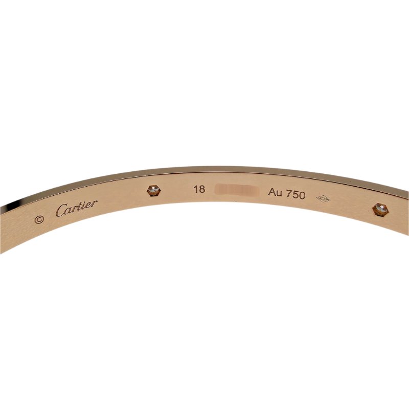 【新款🏵到貨】 卡地亞 Cartier LOVE四鑽中型版手鐲 Size18| 官方推荐店·折扣優惠-9