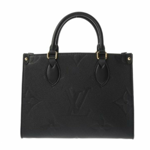 路易威登 (LOUIS VUITTON) Monogram Empreinte OnTheGo PM 2WAY Noir M45653 女士真皮手提包 A 級二手 Ginzo