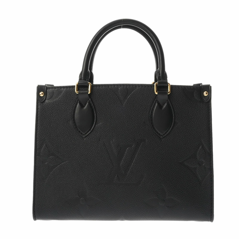 路易威登 (LOUIS VUITTON) Monogram Empreinte OnTheGo PM 2WAY Noir M45653 女士真皮手提包 A 級二手 Ginzo-1