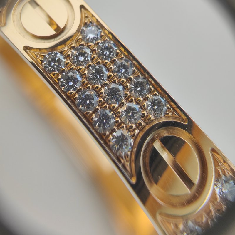 【新款🏵到貨】 Cartier LOVE 滿天星寬版手鐲 Size16｜官方推荐店·折扣優惠-6