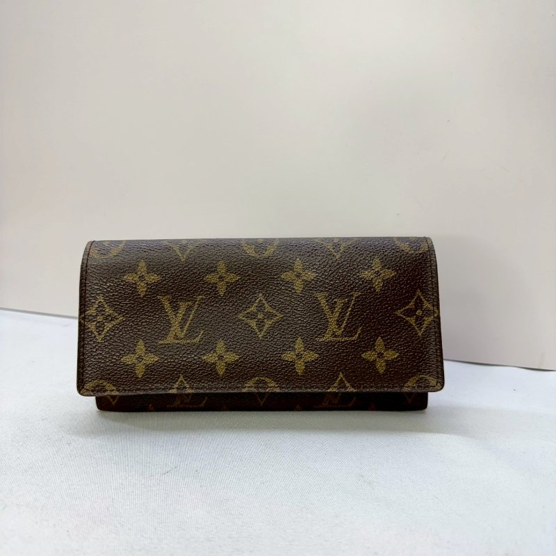 LV Monogram老花翻蓋長夾-0