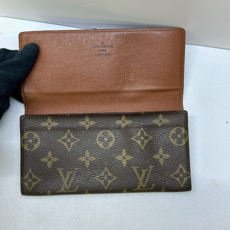 LV Monogram老花翻蓋長夾-3