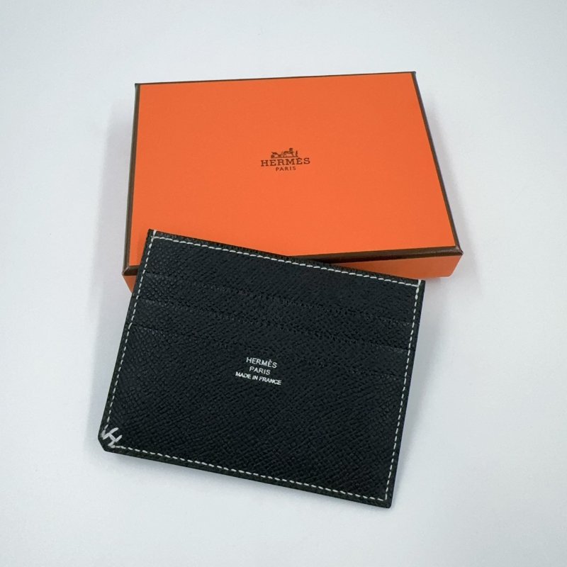 Hermes 89NOIR黑色EPSOM皮H Sellie卡片夾(僅離櫃!)-9