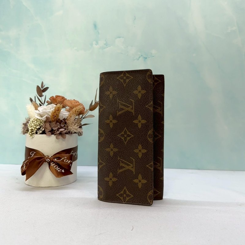 LV Monogram翻蓋長夾-0