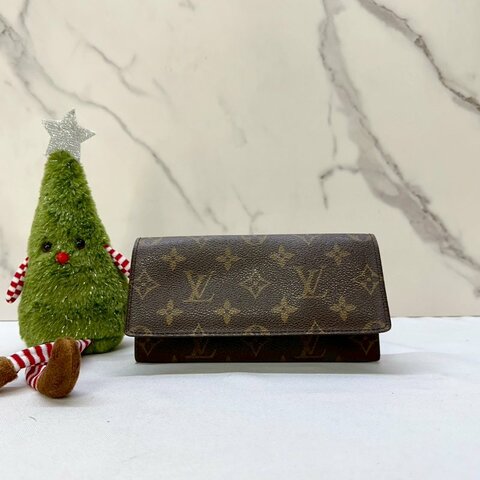 LV Monogram翻蓋長夾