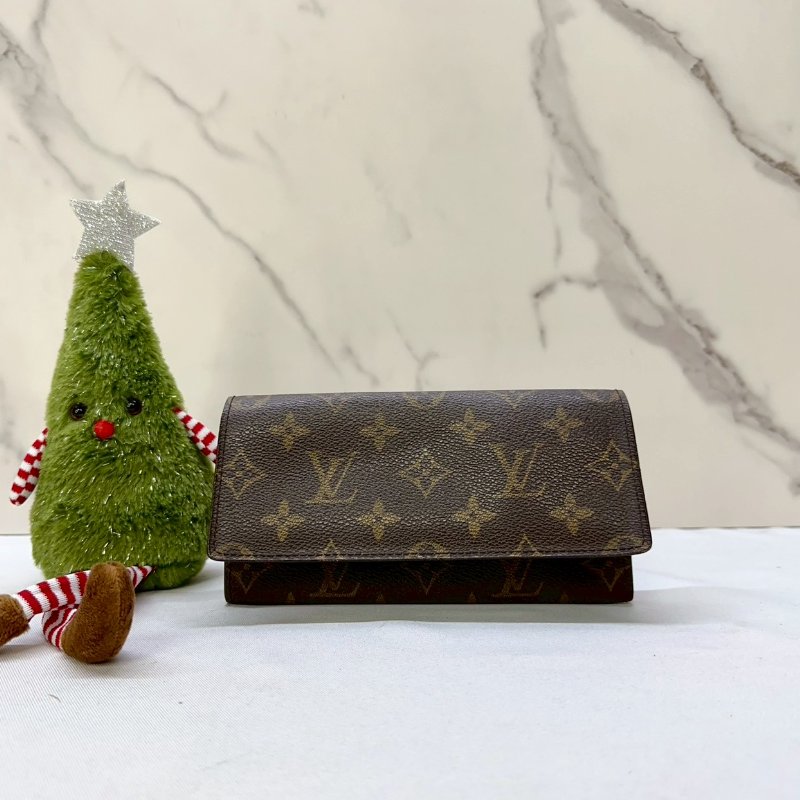 LV Monogram翻蓋長夾-0