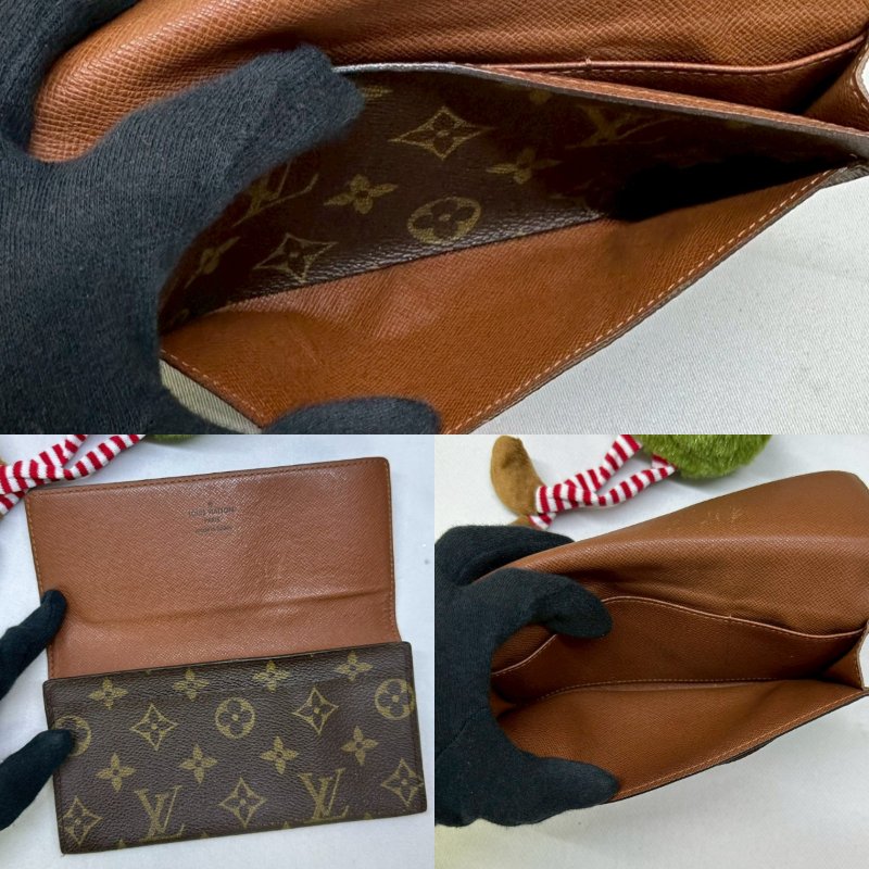 LV Monogram翻蓋長夾-4