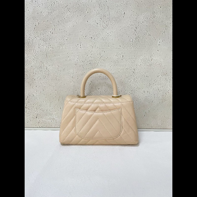 Chanel V Sharp Coco Handle Small 小號 裸粉色-1