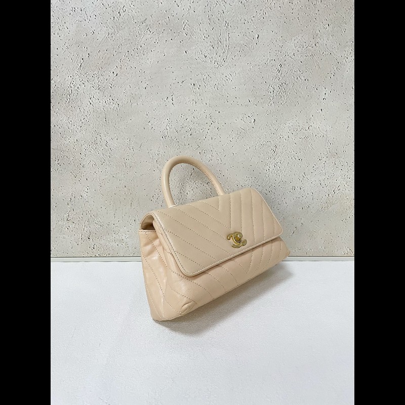 Chanel V Sharp Coco Handle Small 小號 裸粉色-2