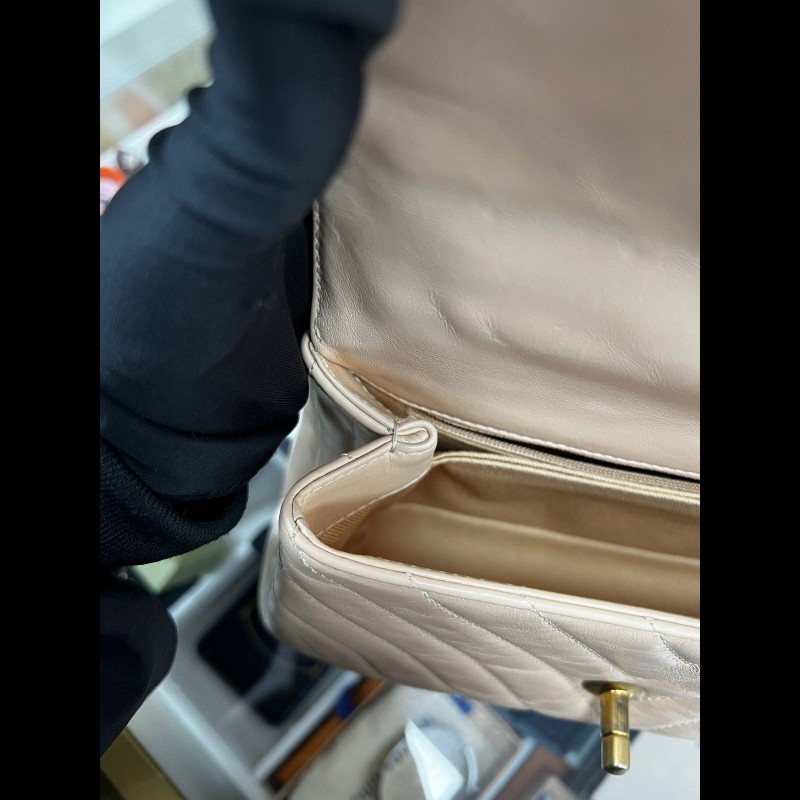 Chanel V Sharp Coco Handle Small 小號 裸粉色-18