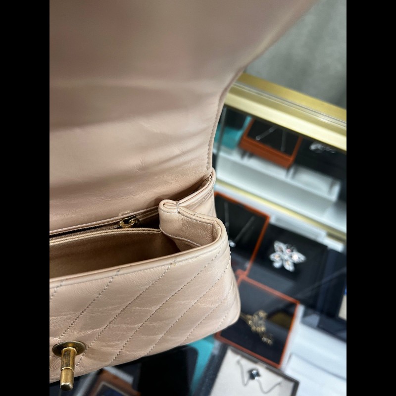 Chanel V Sharp Coco Handle Small 小號 裸粉色-19