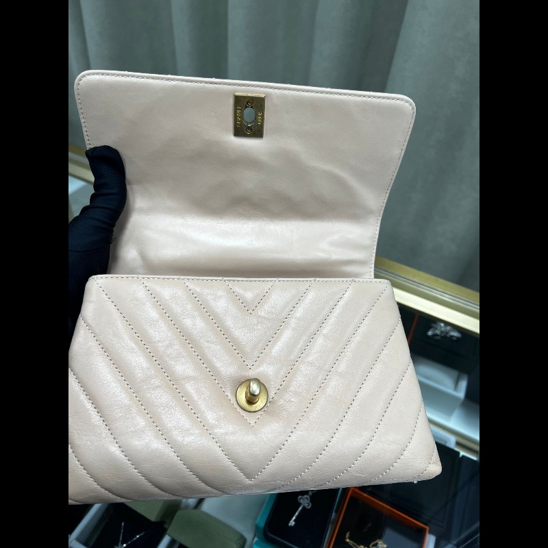Chanel V Sharp Coco Handle Small 小號 裸粉色-20