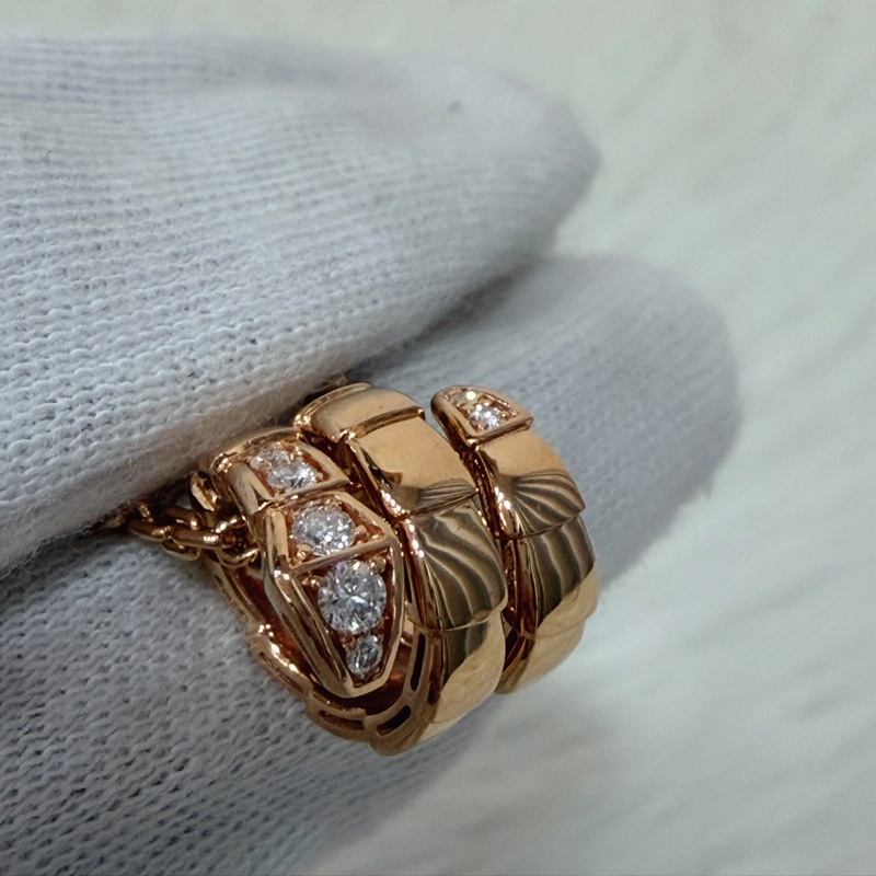 BVLGARI 357794 Serpenti Viper 18K 玫瑰金 半密鑲鑽石 張凌赫款 項鍊-36