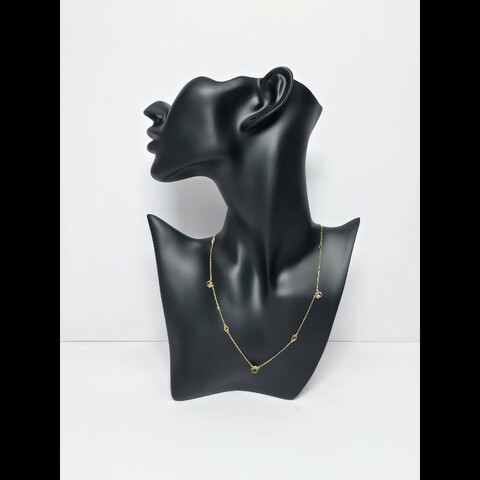 Gucci - 18K Yellow Gold Rainbow Gemstones Interlocking G Necklace