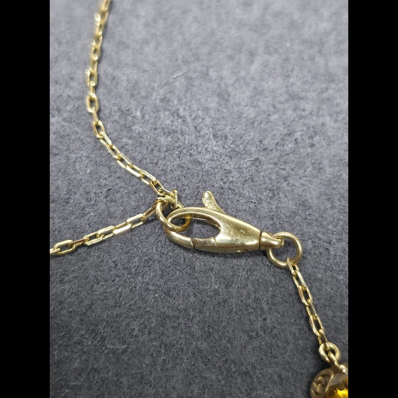 Gucci - 18K Yellow Gold Rainbow Gemstones Interlocking G Necklace-6