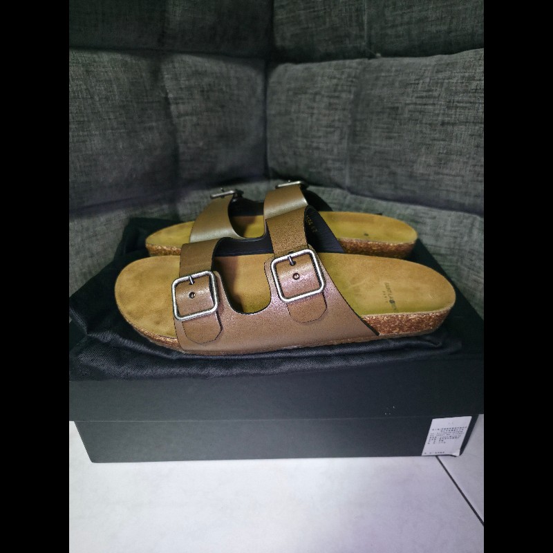 [全新]Saint Laurent YSL 棕色 柏肯拖鞋 42-0