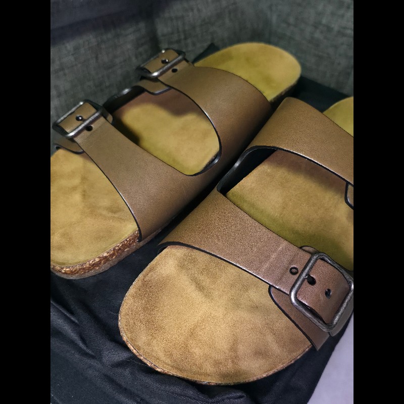 [全新]Saint Laurent YSL 棕色 柏肯拖鞋 42-2