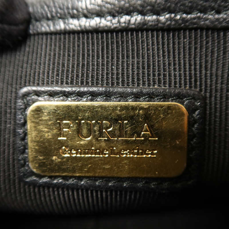 Furla 牛皮皮革Shoulder Bag金扣鏈帶肩背袋-5
