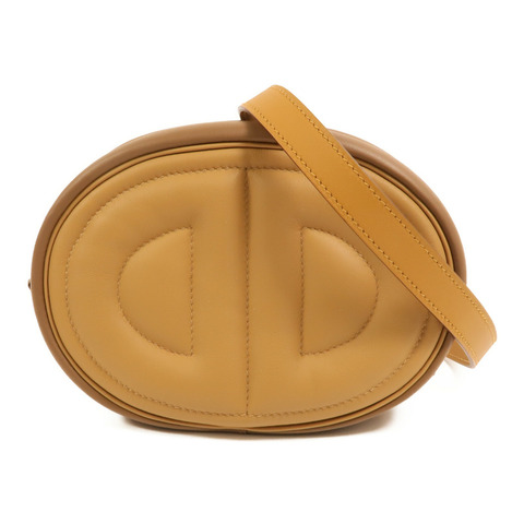 HERMES Swift皮革In The Loop Belt Bag銀扣腰包Biscuit/Sesame