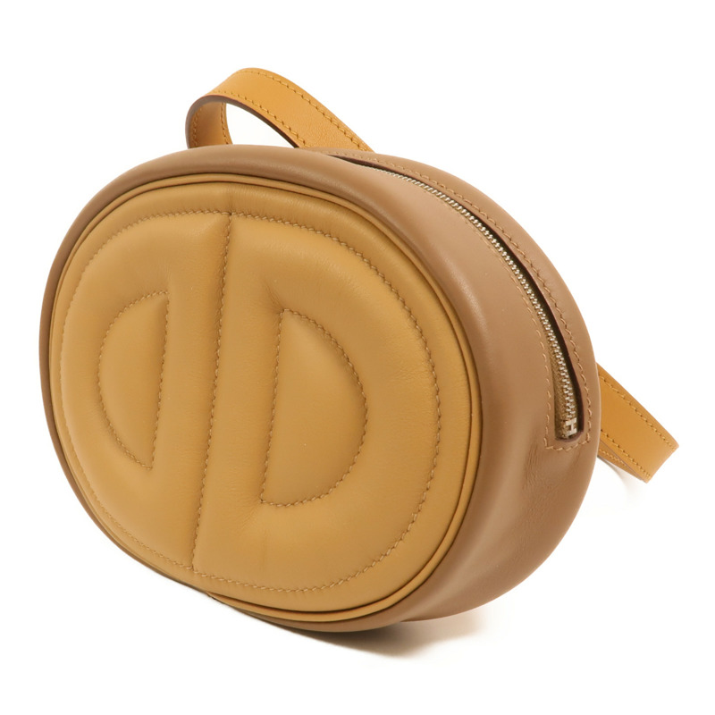 HERMES Swift皮革In The Loop Belt Bag銀扣腰包Biscuit/Sesame-2