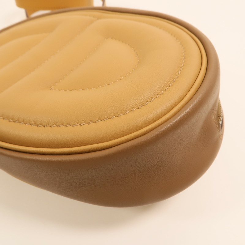HERMES Swift皮革In The Loop Belt Bag銀扣腰包Biscuit/Sesame-10