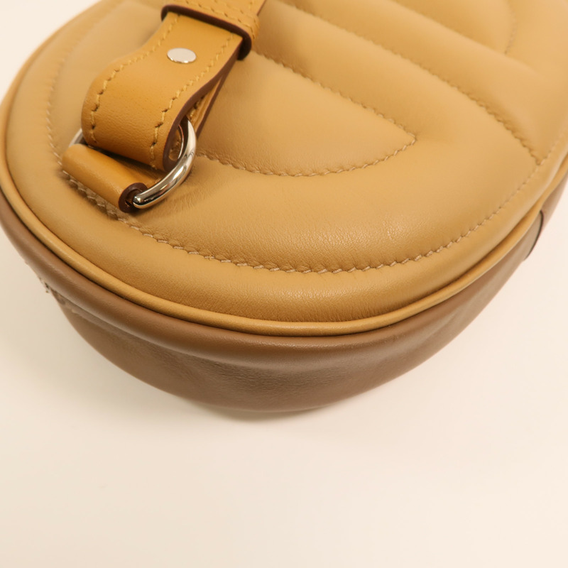 HERMES Swift皮革In The Loop Belt Bag銀扣腰包Biscuit/Sesame-13