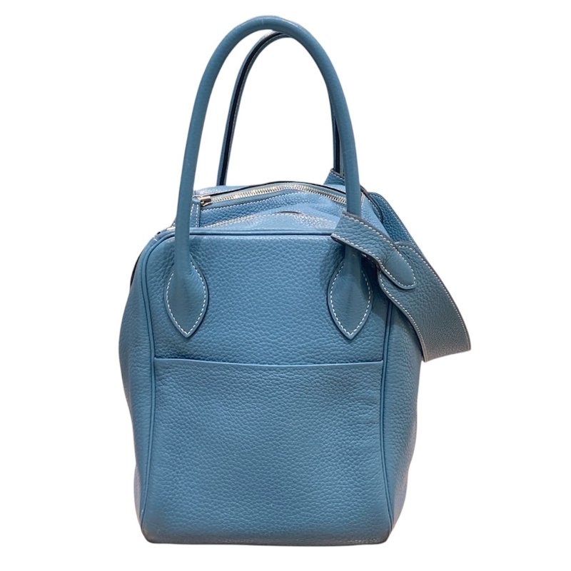 HERMES 愛馬仕  LINDY 34 TC牛皮 藍色 銀扣-3