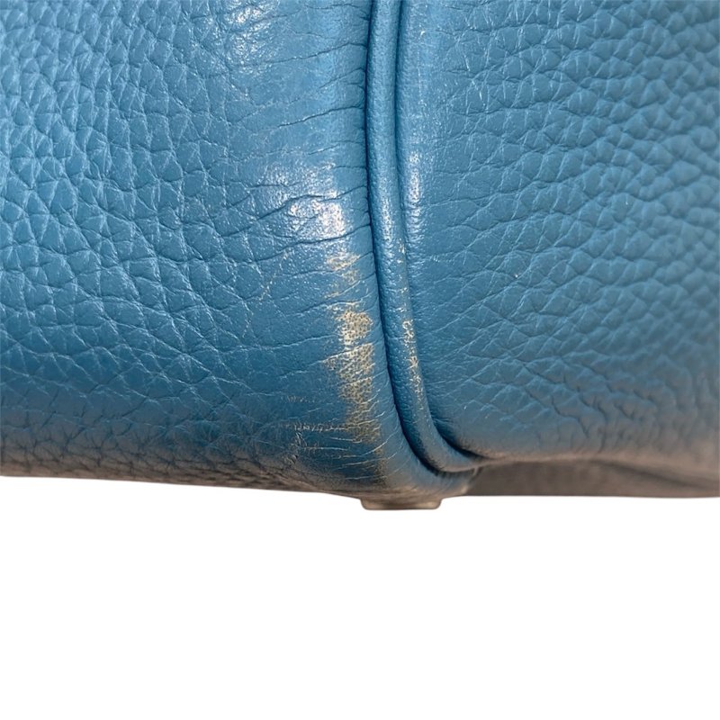 HERMES 愛馬仕  LINDY 34 TC牛皮 藍色 銀扣-4