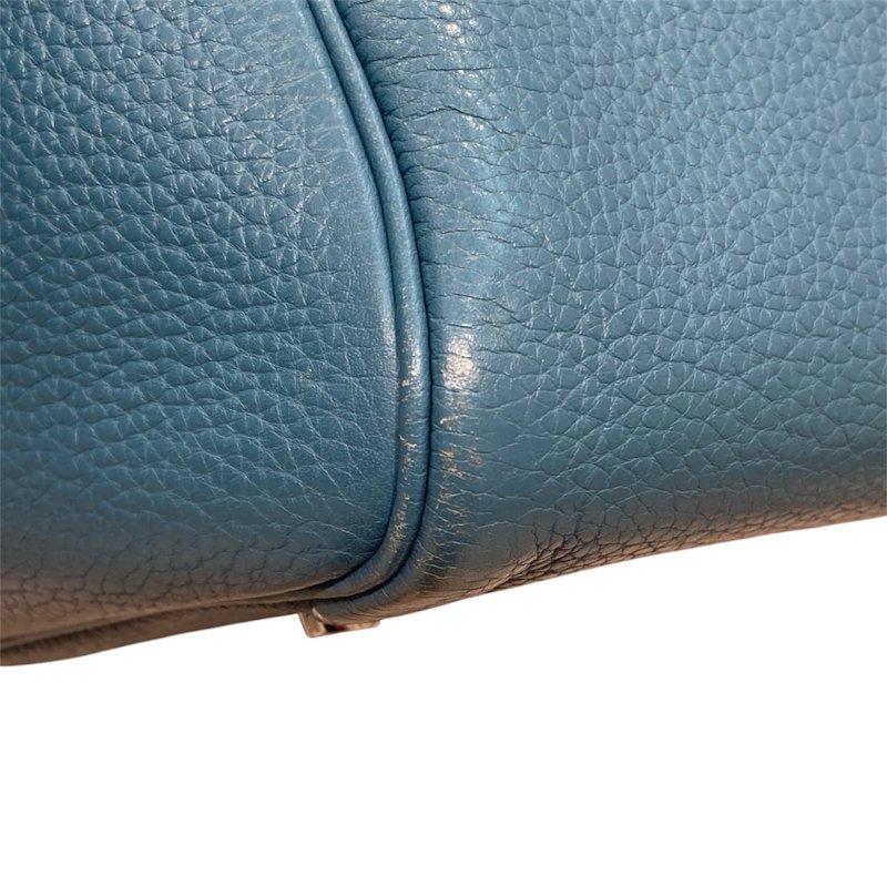 HERMES 愛馬仕  LINDY 34 TC牛皮 藍色 銀扣-7