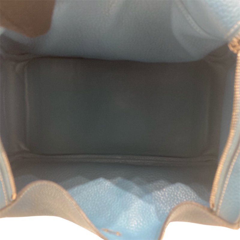 HERMES 愛馬仕  LINDY 34 TC牛皮 藍色 銀扣-9